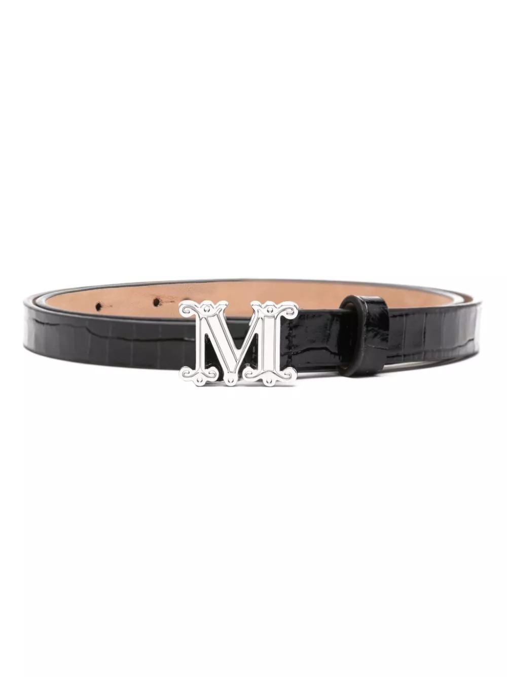 Max Mara monogram-buckle leather belt Women 0119