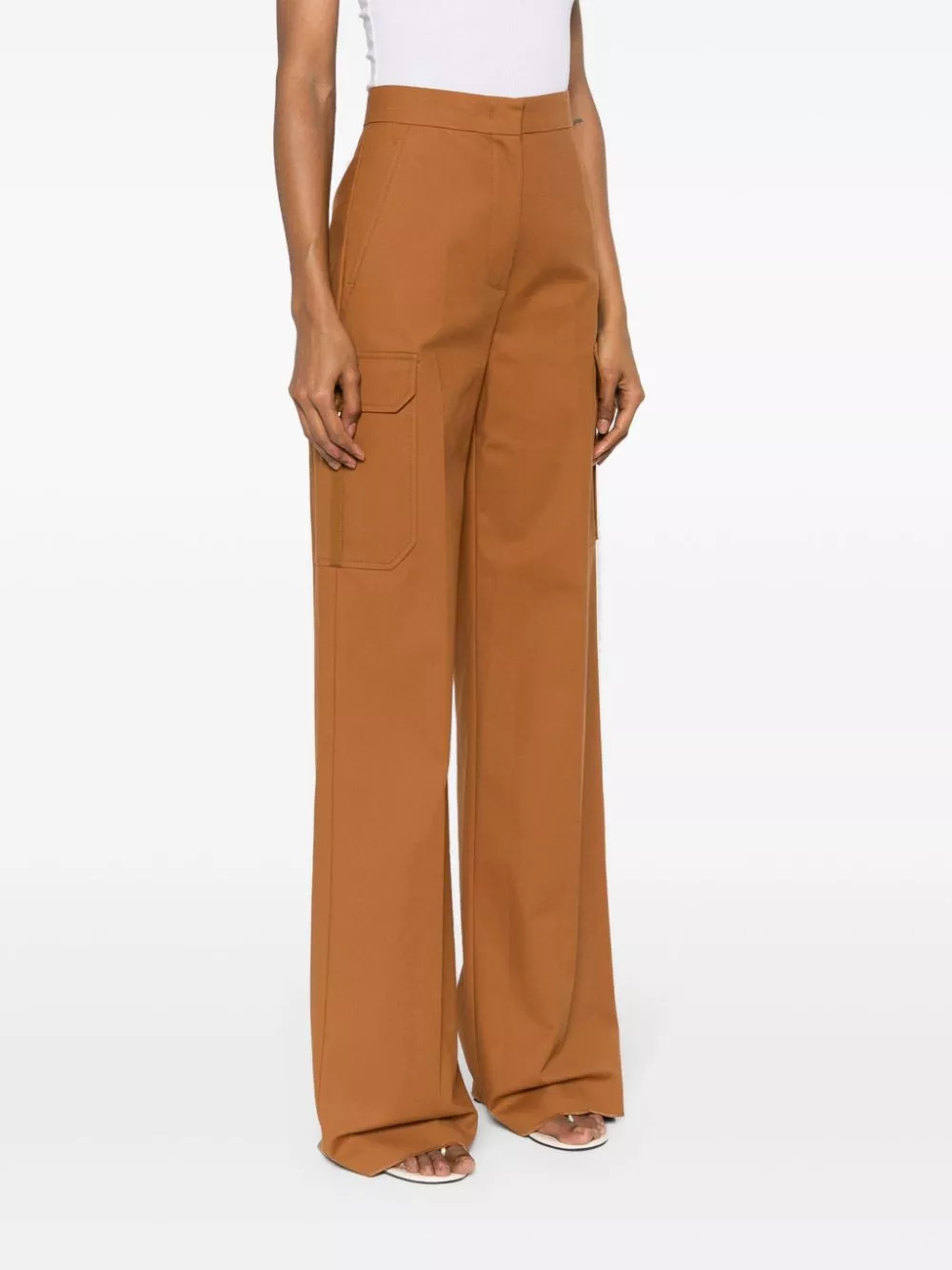 Cheap Max Mara Edda logo-embroidered trousers Women 0113