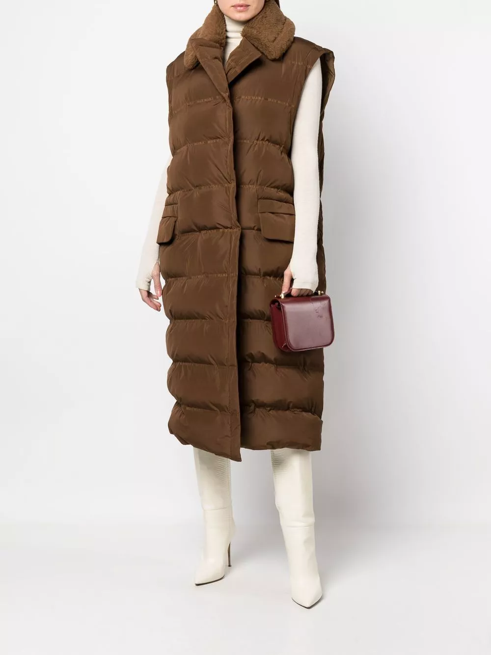 Affordable Max Mara sleeveless padded gilet coat Women 0114