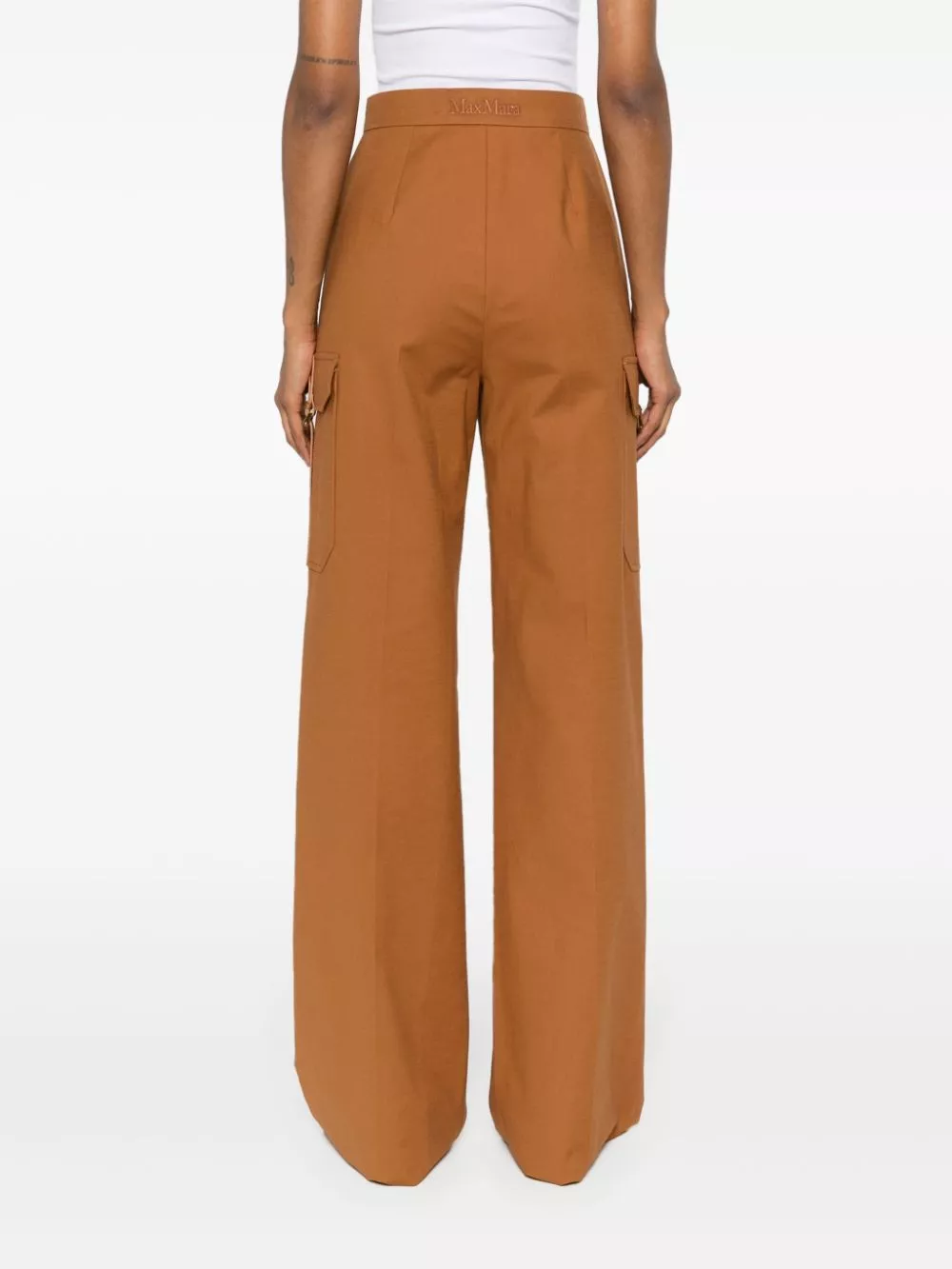 Cheap Max Mara Edda logo-embroidered trousers Women 0113